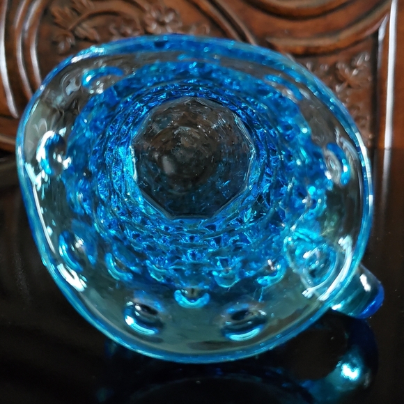 Vntg Blue Hobnail 5oz Pitcher - Picture 4 of 13